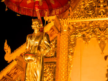 Statue of illuminated temple