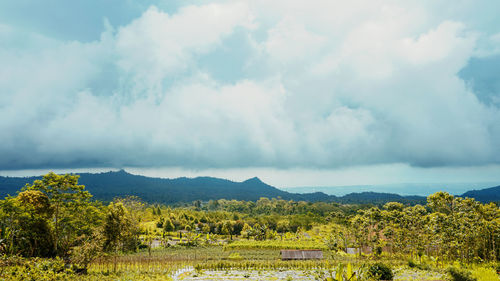 Panoramic view of landscape against sky