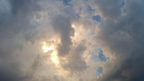 Low angle view of storm clouds in sky