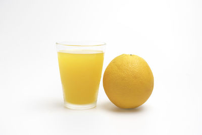 Close-up of drink against white background