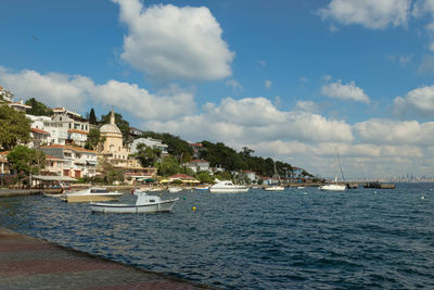 Boats in sea