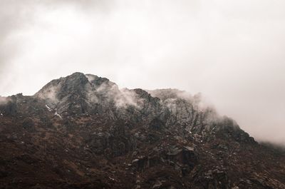 Low angle view of mountain against sky