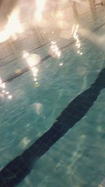 High angle view of swimming pool