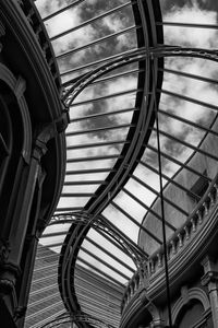 Low angle view of spiral staircase