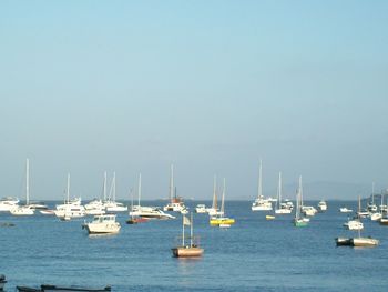 Boats in sea