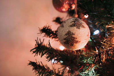 Close-up of ball if christmas tree