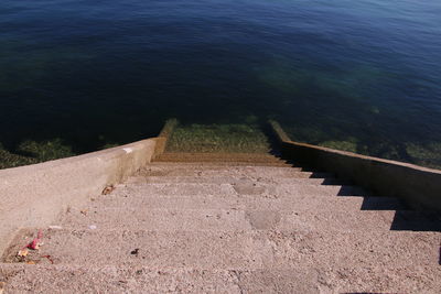 View of road in water