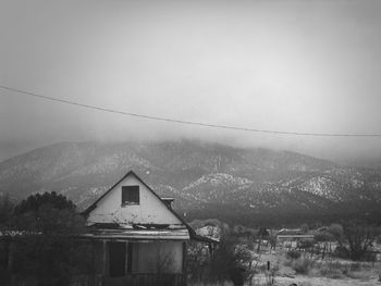 Houses with trees in background