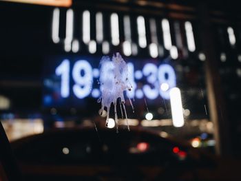 Close-up of illuminated lights