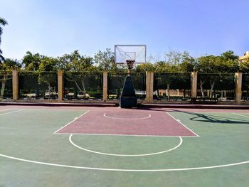 View of basketball hoop against sky