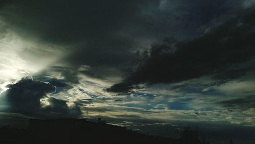 Low angle view of cloudy sky