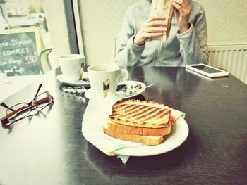 Woman eating food