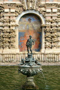 Statues of a statue of a temple