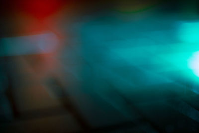 Defocused image of illuminated lights at night