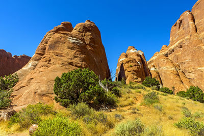 Rock formations on mountain