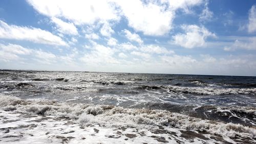 Scenic view of sea against sky