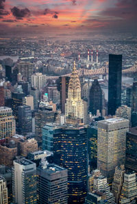 Aerial view of buildings in city