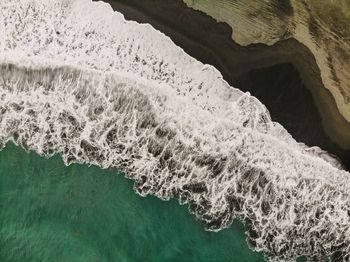 High angle view of sea shore