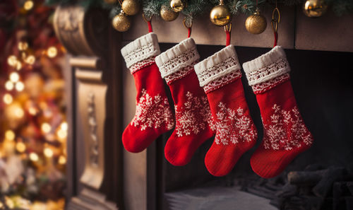 Close-up of christmas decorations