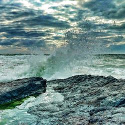 Scenic view of sea against sky