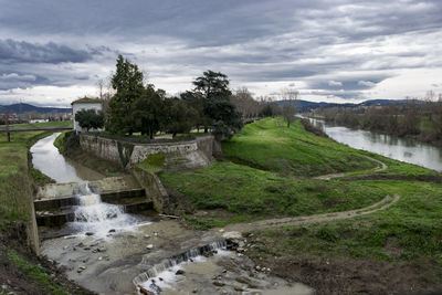 Scenic view of river against sky