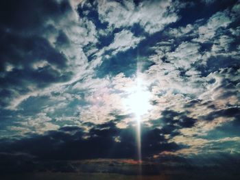 Low angle view of cloudy sky