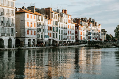 Reflection of buildings in water