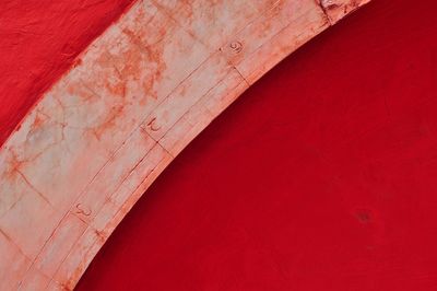 Architectural feature of red wall at jantar mantar