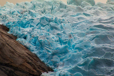 Full frame shot of frozen rocks
