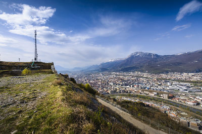 Grenoble city seeing from bastille viewpoint