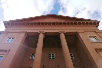 Low angle view of building against sky