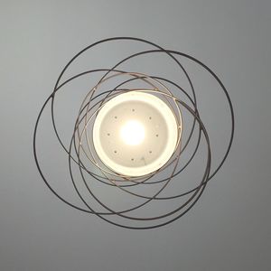 Low angle view of illuminated electric lamp