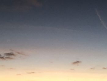 Low angle view of sky during sunset