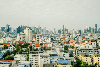 Buildings and traffic of the city of bangkok, thailand.