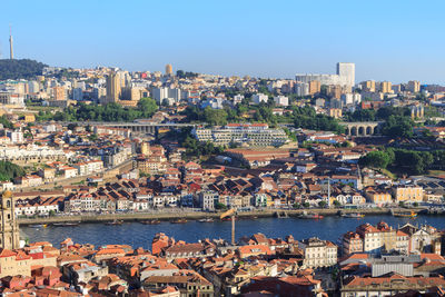 Aerial view of buildings in city