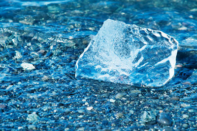 Close-up of ice crystals