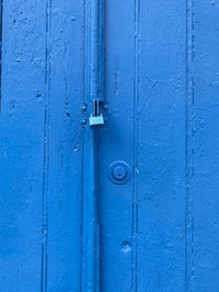 Close-up of blue door