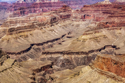 High angle view of rock formations