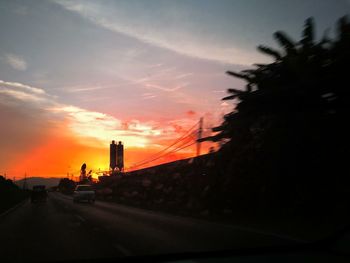 Road against sky during sunset