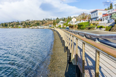 A view of the pier and waterfront at redondo beach, washington.