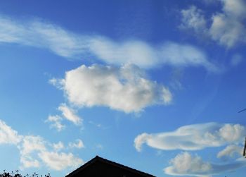 Low angle view of blue sky