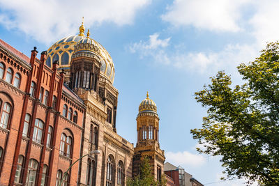 Low angle view of historical building against sky