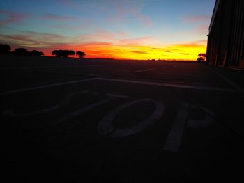 Road against sky during sunset