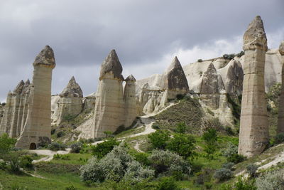 Castle against cloudy sky