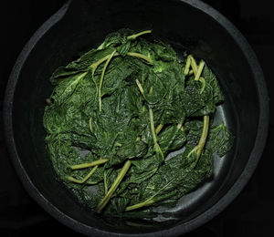 High angle view of vegetables in bowl