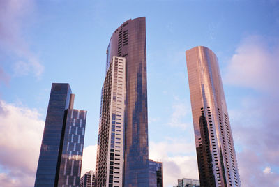 Low angle view of buildings against sky