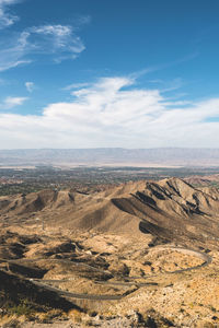 High angle view of a desert