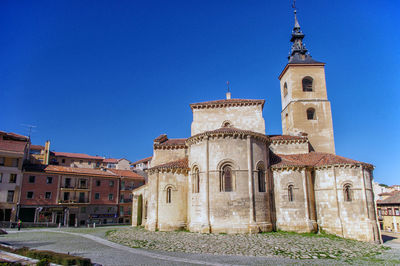 Historic building against clear blue sky