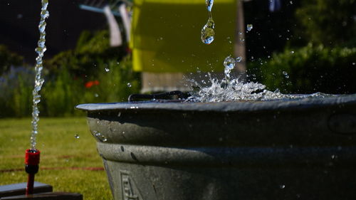 Water drops on fountain
