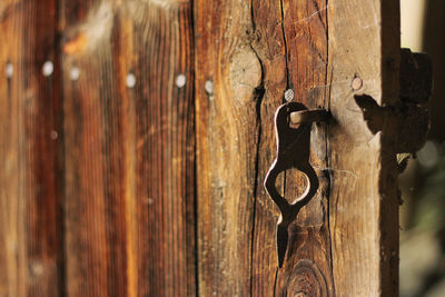 Close-up of old door knocker